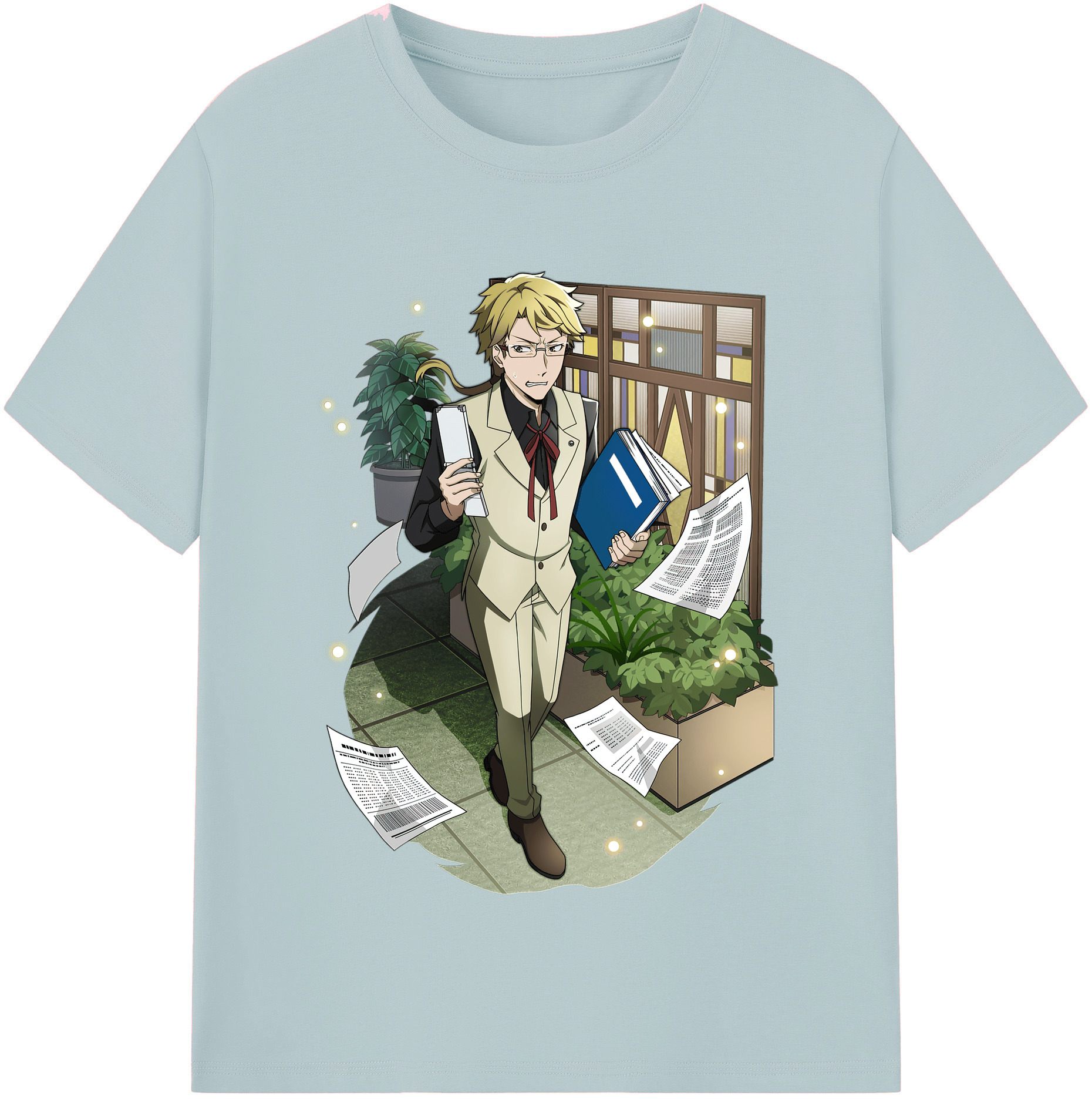 （画像用） 文豪ストレイドッグス Bungo Stray Dogs 綿100％半袖Tシャツ（フロントプリント）